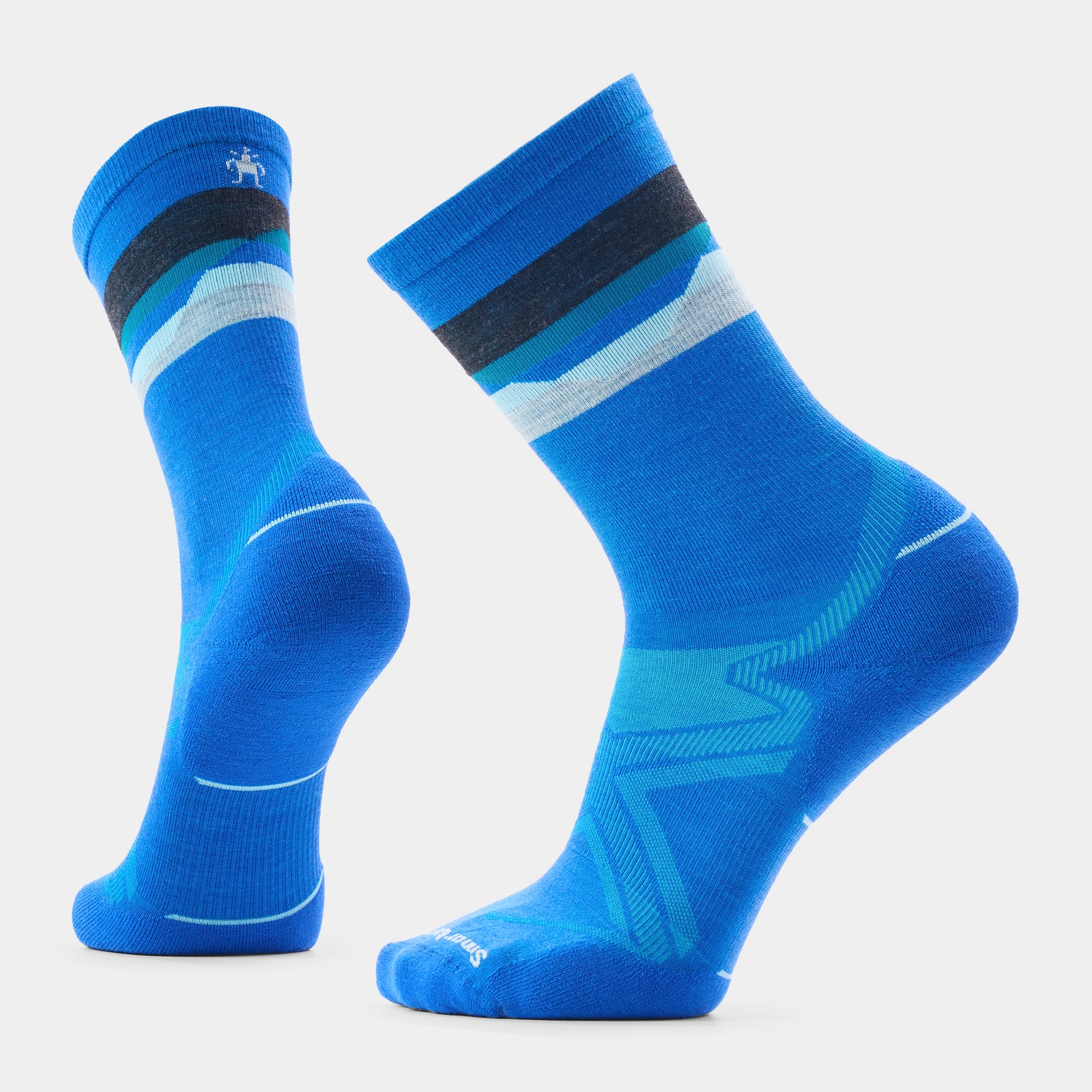 Run Cold Weather Horizons Crew Socks Laguna Blue - ver - 1