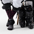 Women's Snowboard Targeted Cushion Wild Blossom OTC Socks Black - ver - 2