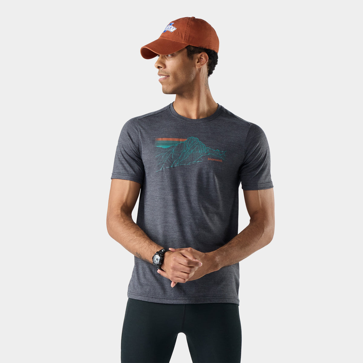 Men's Alpine Trace Active Short Sleeve Graphic Tee Charcoal Heather - 
