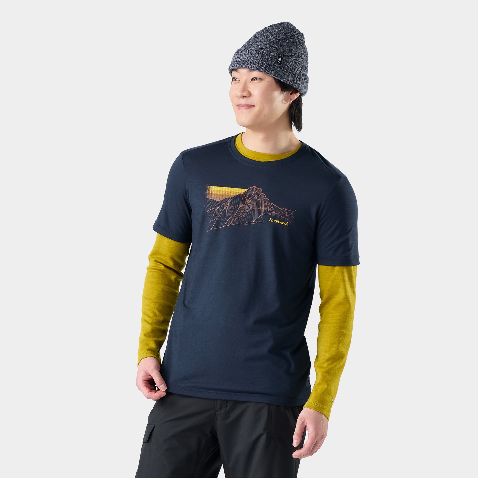 Men's Alpine Trace Active Short Sleeve Graphic Tee Charcoal Heather - ver - 1