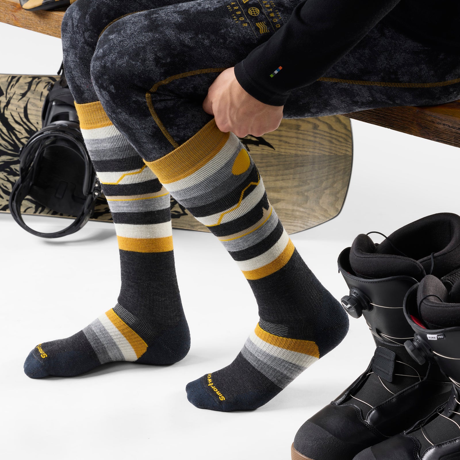 Snowboard Full Cushion Cold Canyon OTC Socks Charcoal - ver - 2