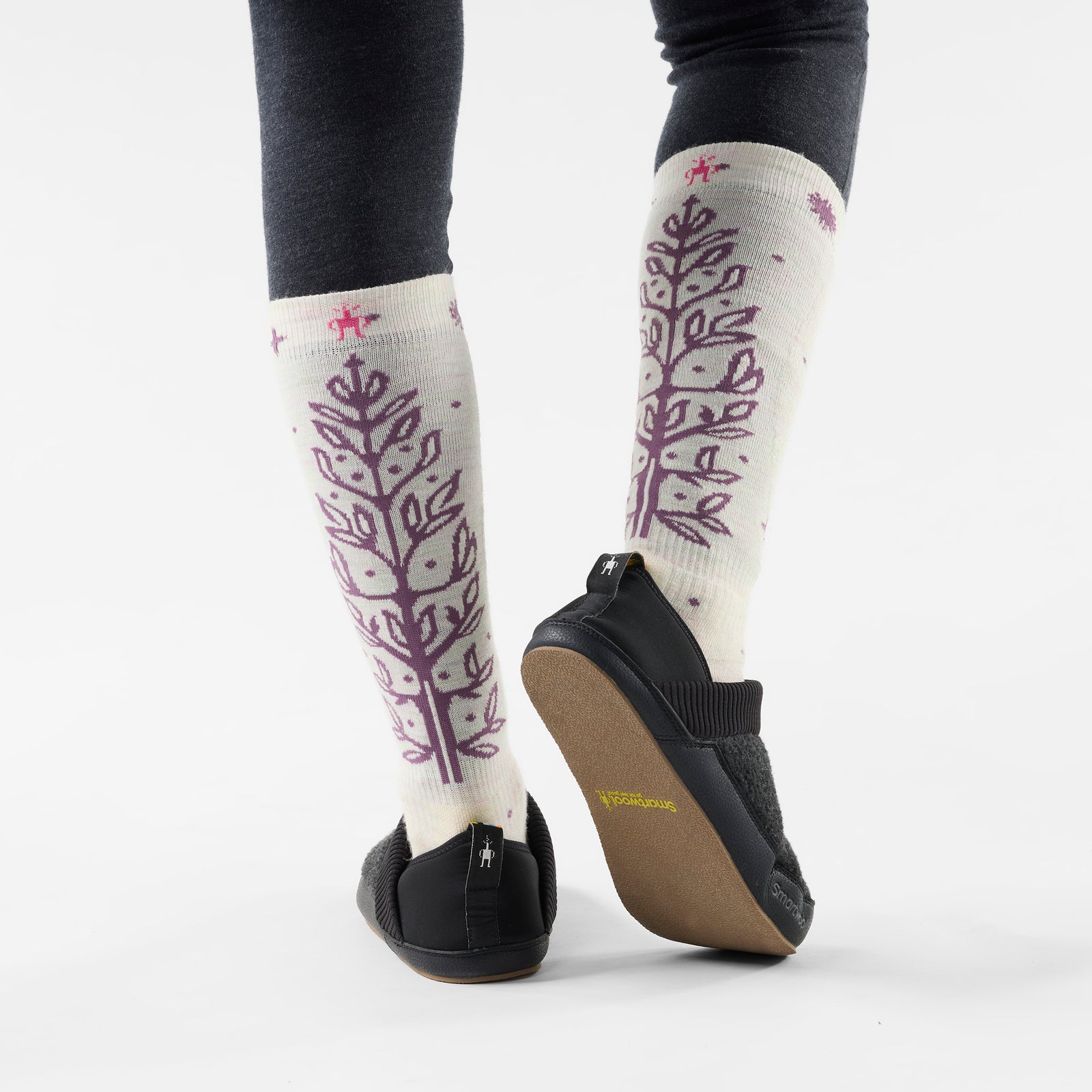 Women's Ski Full Cushion Ice Blossom OTC Socks Moonbeam - ver - 2