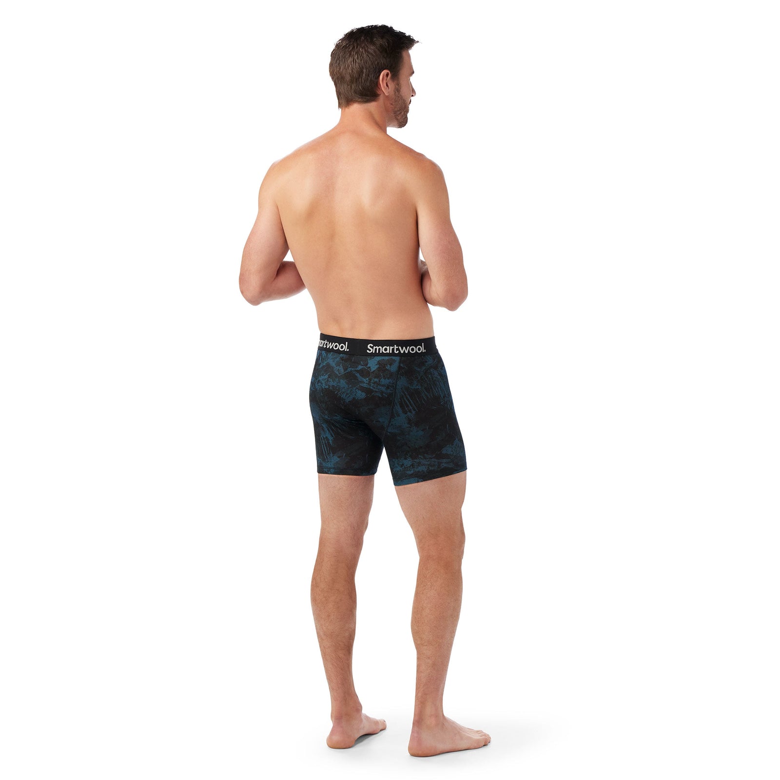 Men's Merino Print Boxer Brief Fern Green Aloha Forest - ver - 7