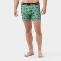 Men's Merino Print Boxer Brief Fern Green Aloha Forest - ver - 1