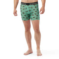 Men's Merino Print Boxer Brief Fern Green Aloha Forest - ver - 11