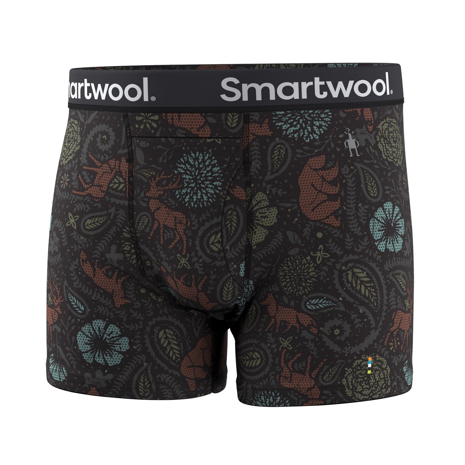 Men's Merino Print Boxer Brief Fern Green Aloha Forest - ver - 3