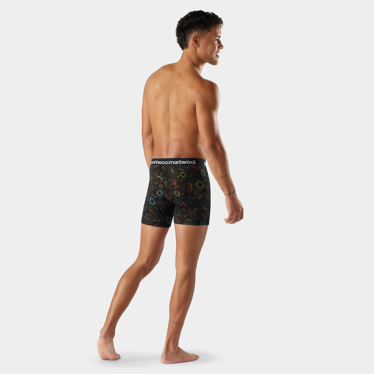 Men's Merino Print Boxer Brief Boxed Medium Gray - ver - 2